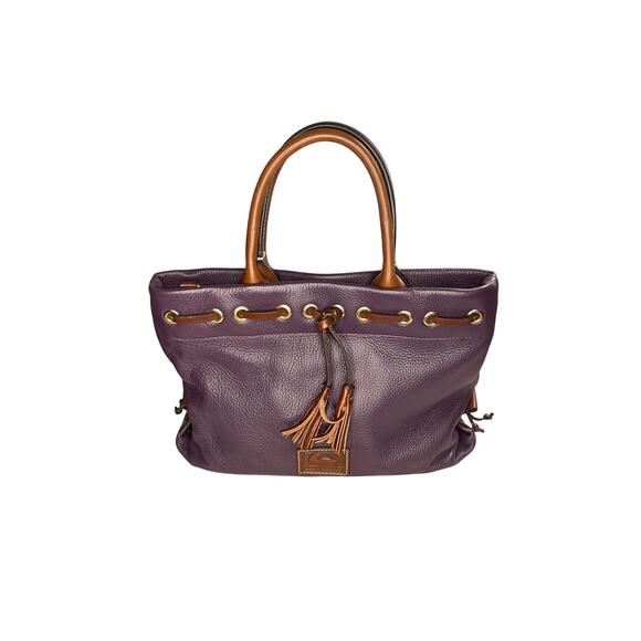 Dooney & Bourke Wakefield Tassel Tote in eggplant leather - Picture 2 of 8